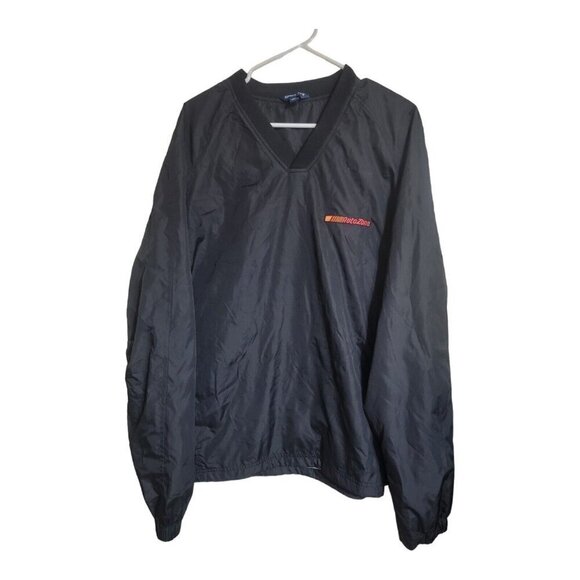 Sport Tek Sweatshirt Mens XL Black Auto Zone Vneck Workwear Side Zip Embroidered - Picture 1 of 9